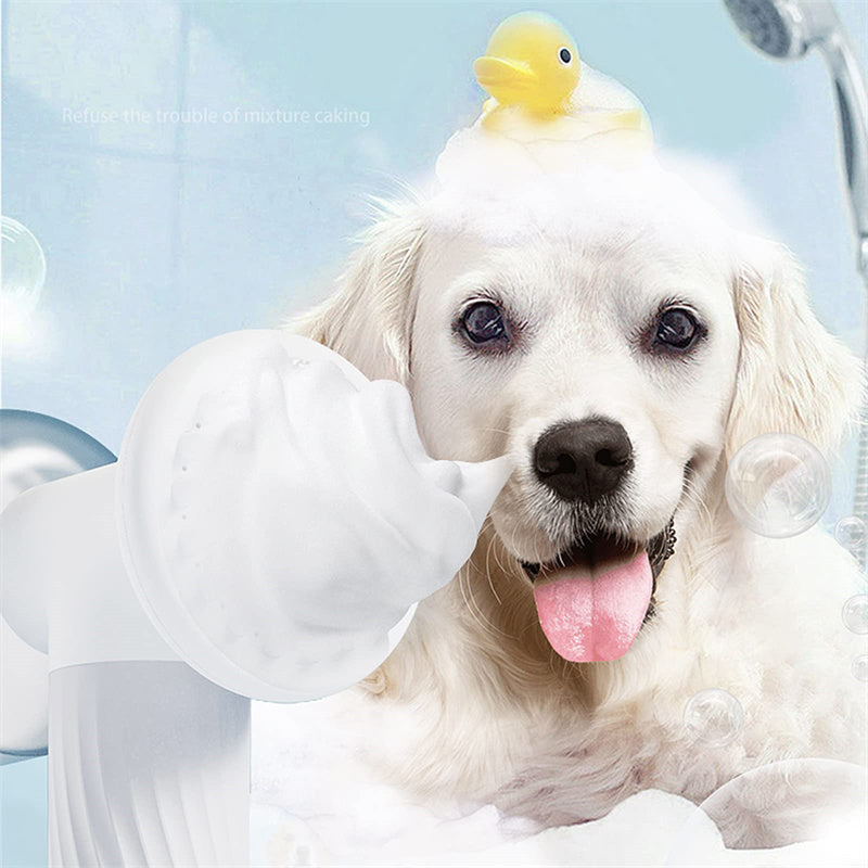 Electric Automatic Foaming Pet Bath Brush - USB Rechargeable Massage Scrubber