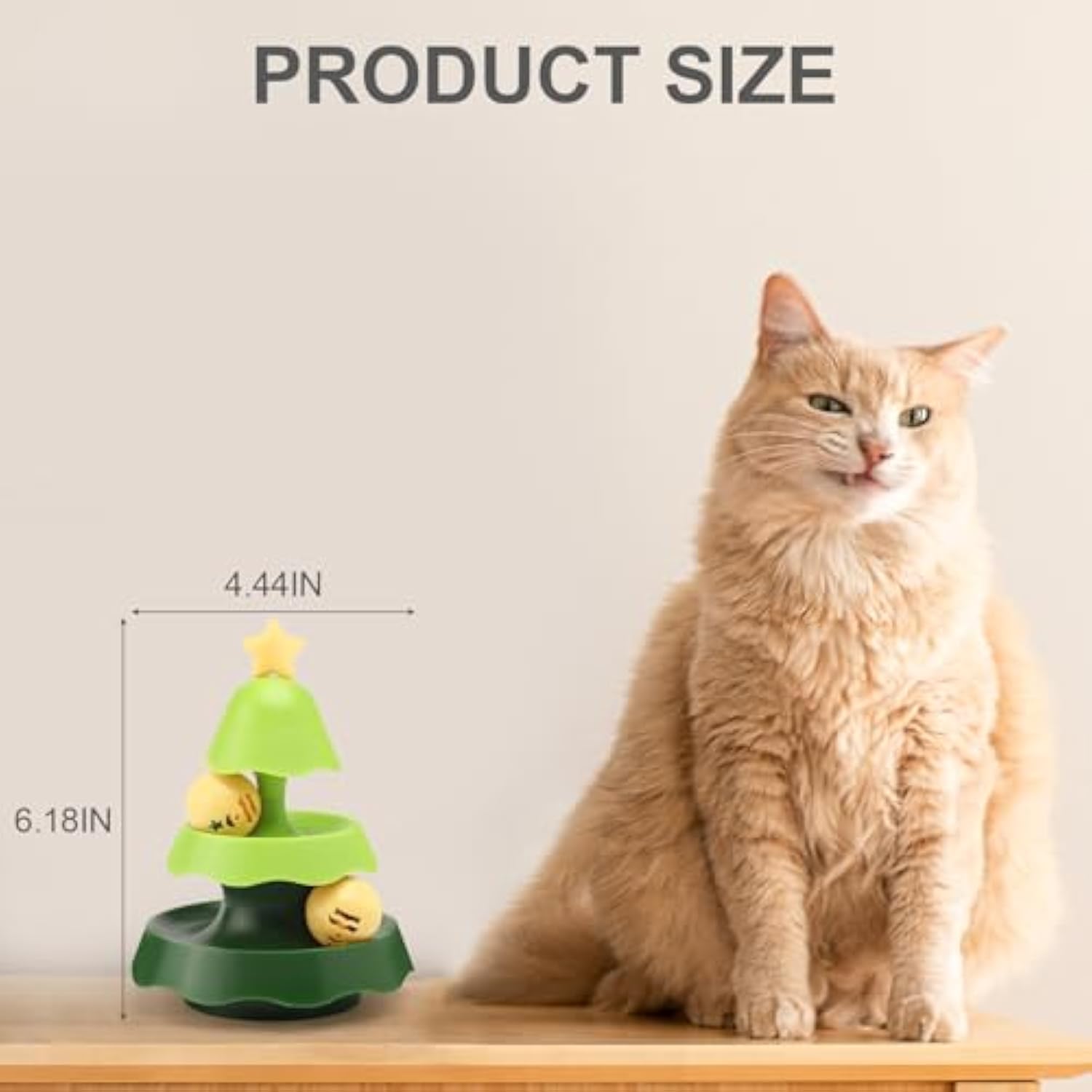 Christmas Tree Cat Track Toy - 2-in-1 Roller Ball with Catnip