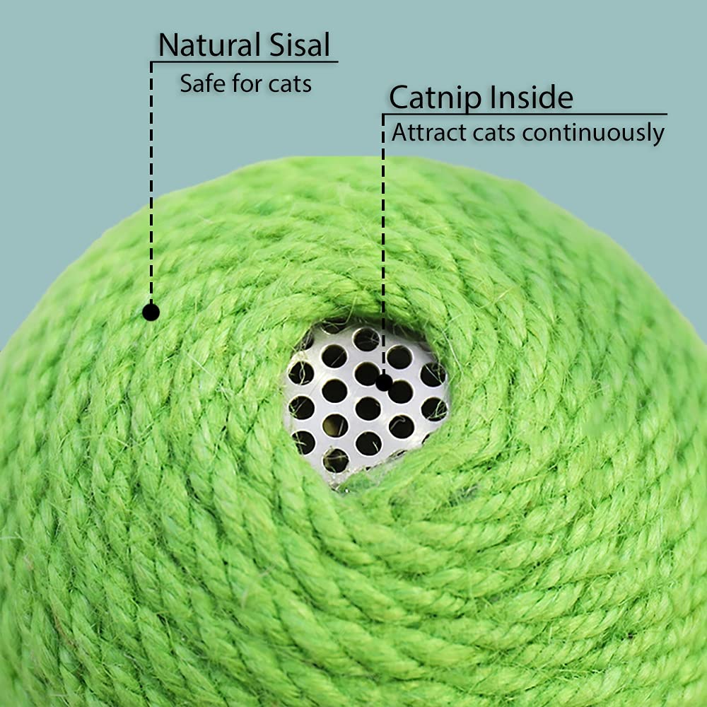 Cactus Tumbler Cat Scratcher Ball - Interactive Wobble Toy with Catnip