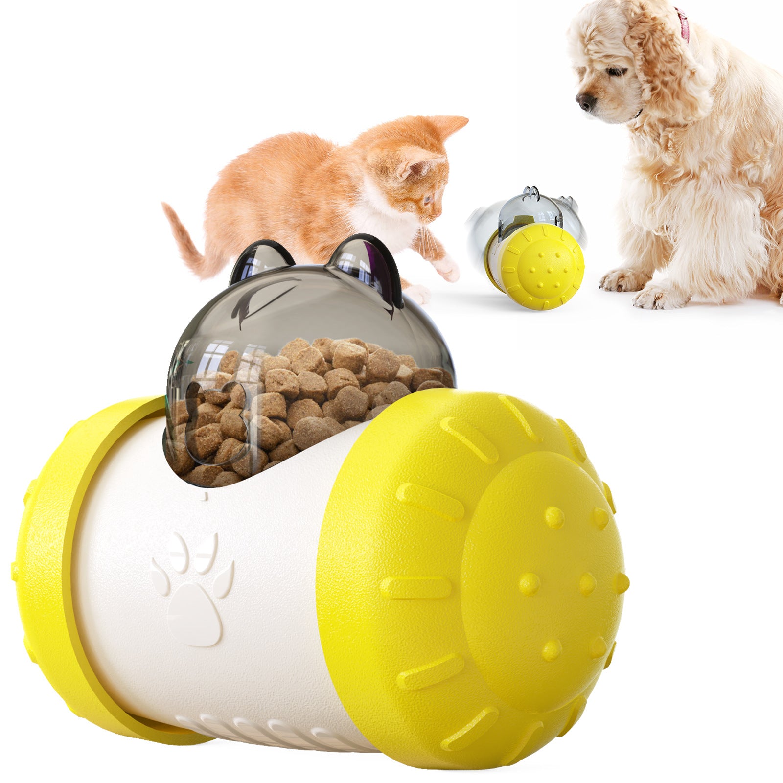 Interactive Treat Dispensing Ball - Slow Feeder Enrichment Toy for Dogs & Cats