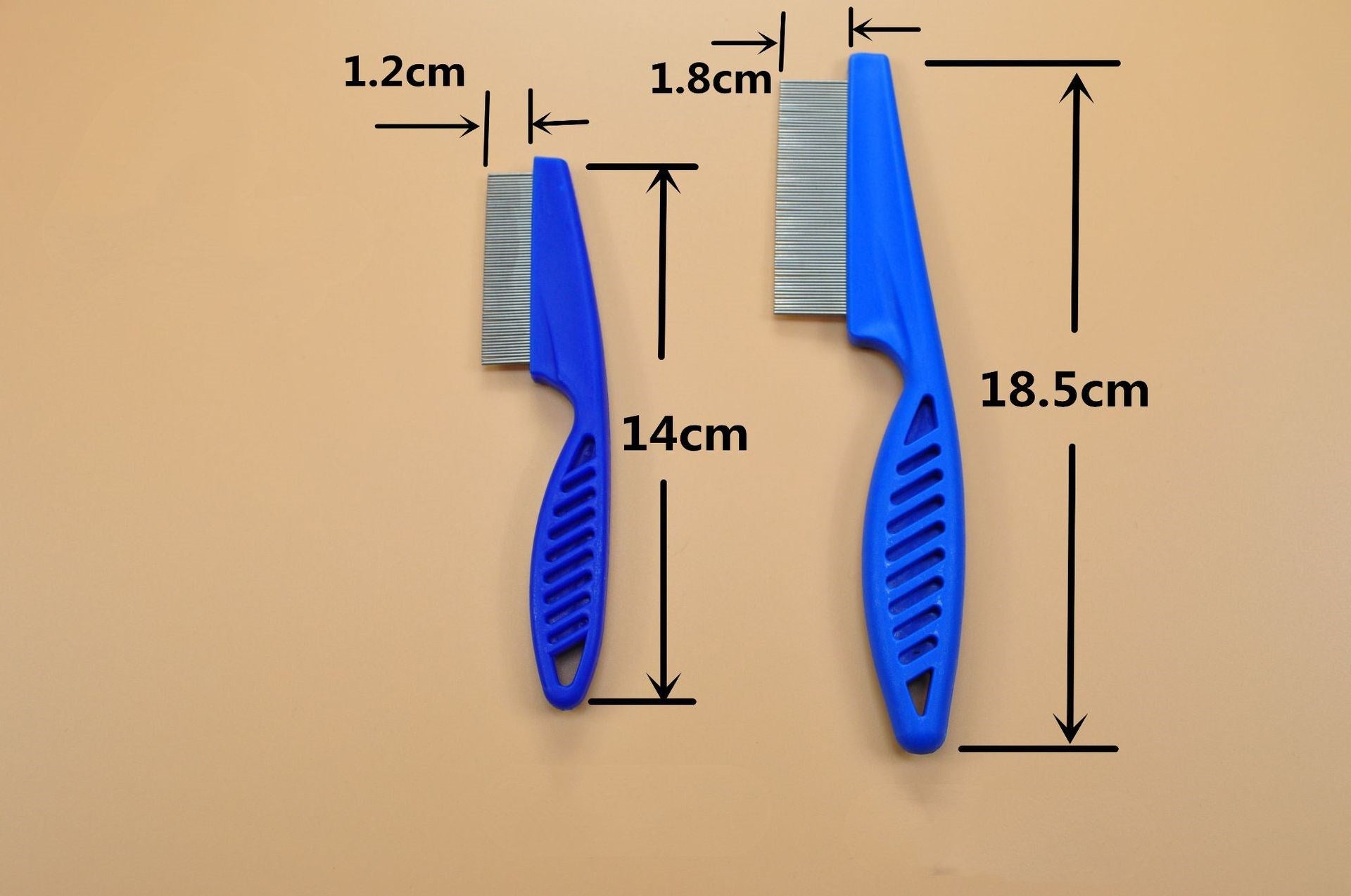 Stainless Steel Fine-Tooth Flea Comb - Gentle Grooming for Cats & Dogs