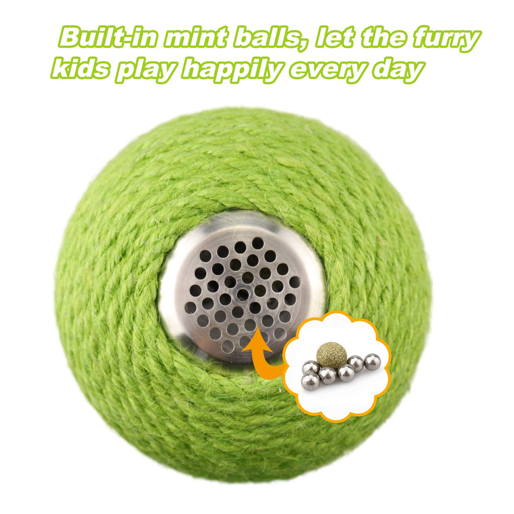 Cactus Tumbler Cat Scratcher Ball - Interactive Wobble Toy with Catnip