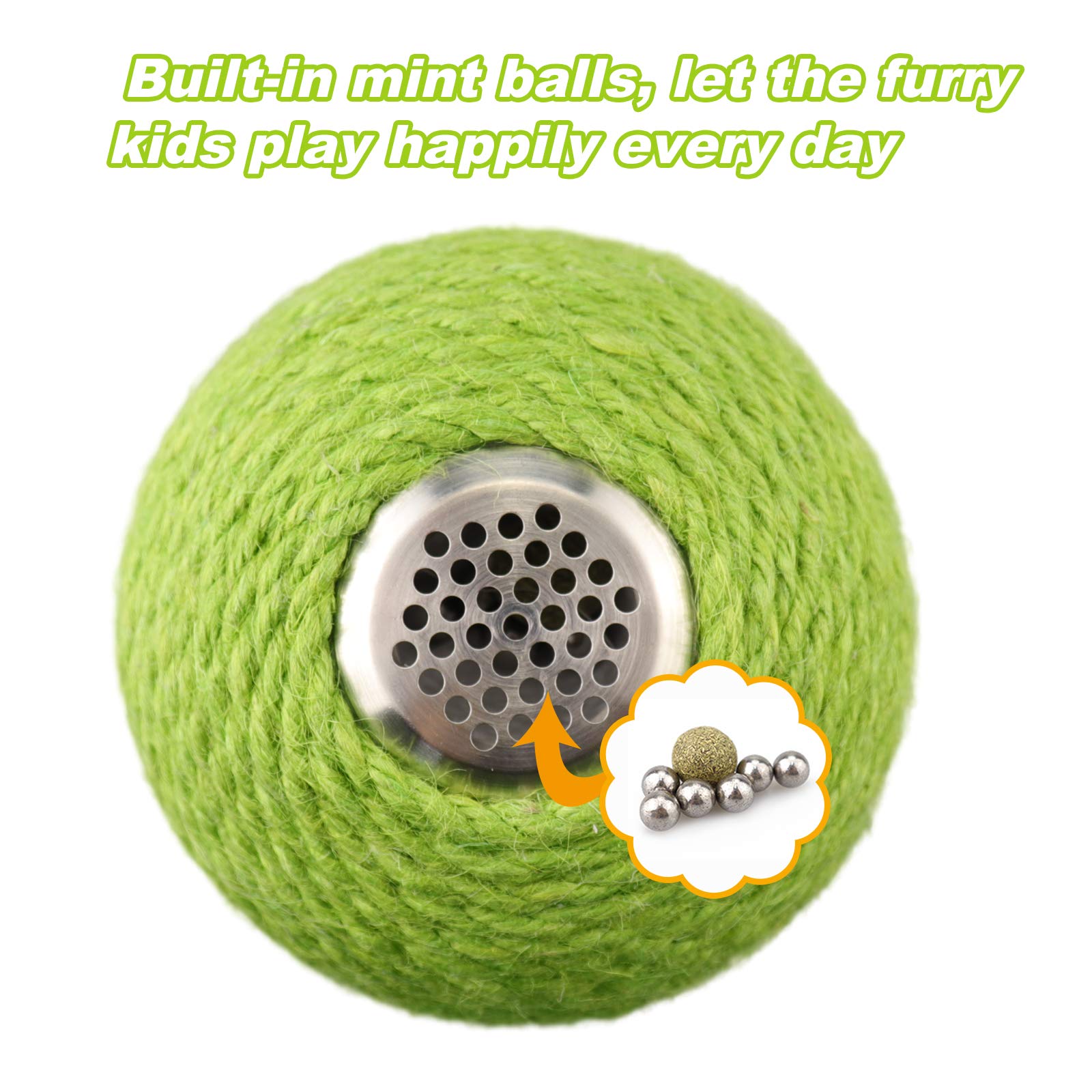 Cactus Tumbler Cat Scratcher Ball - Interactive Wobble Toy with Catnip