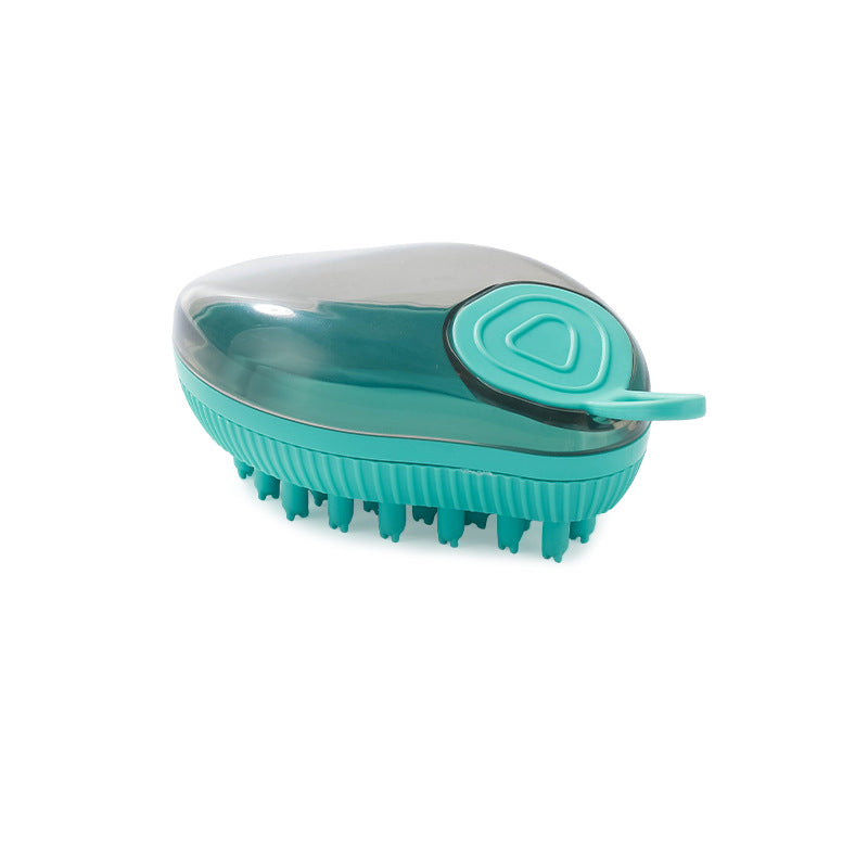Silicone Pet Bath Brush with Soap Dispenser - Massage & Wash for Cats & Dogs
