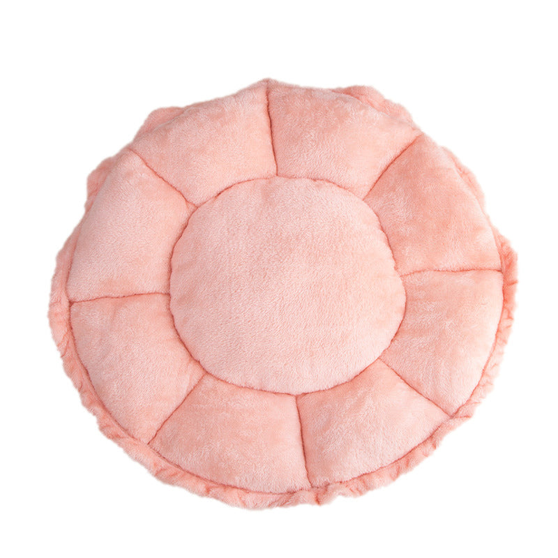 Flower Petal Pet Bed - Two-Sided Cozy Plush Nest for Cats & Small Dogs