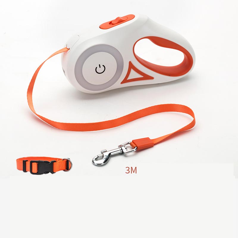 Retractable Dog Leash with LED Spotlight - Automatic Traction Rope for Small & Medium Dogs