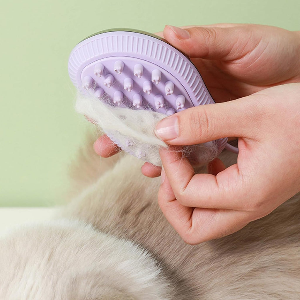 Silicone Pet Bath Brush with Soap Dispenser - Massage & Wash for Cats & Dogs