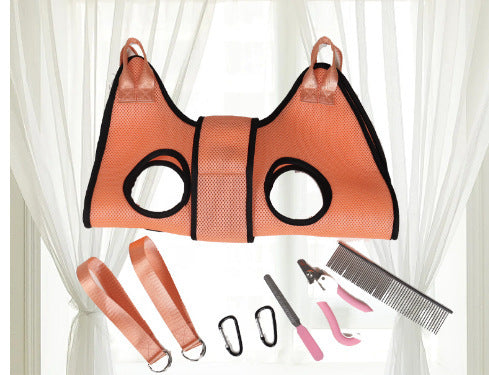 Pet Grooming Hammock Kit (5-Piece) - Hands-Free Nail Trimming for Cats & Dogs