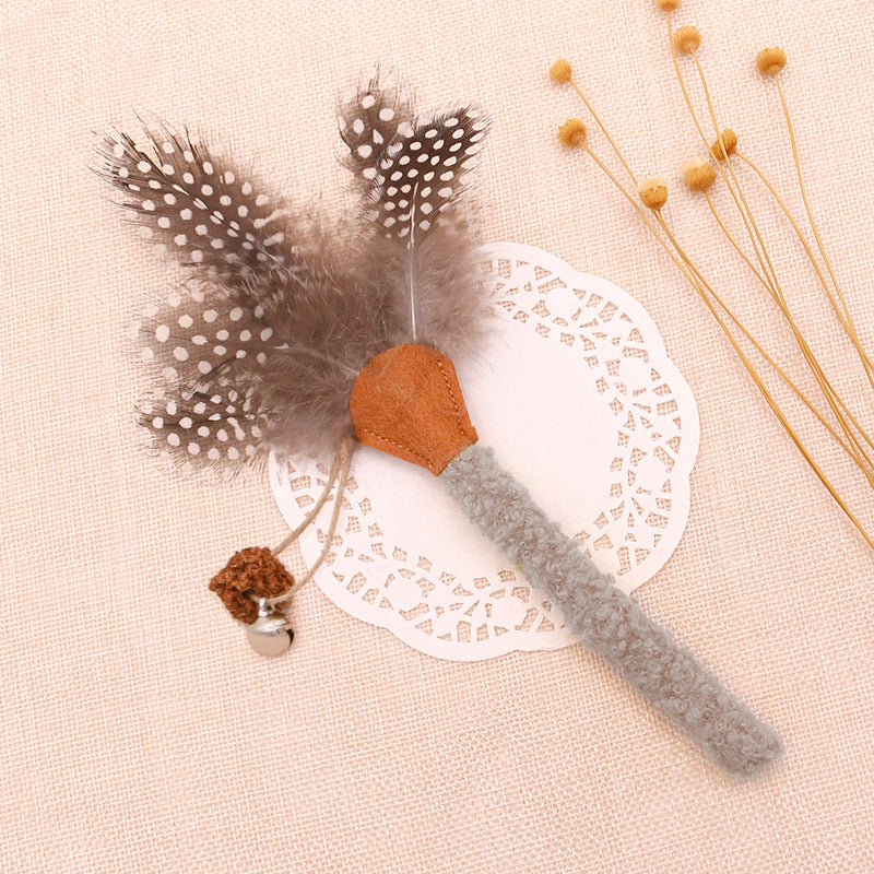 Natural Silvervine Cat Chew Stick with Feather