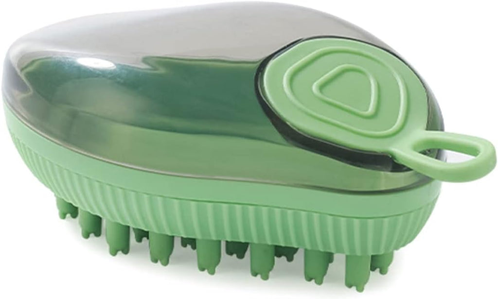 Silicone Pet Bath Brush with Soap Dispenser - Massage & Wash for Cats & Dogs