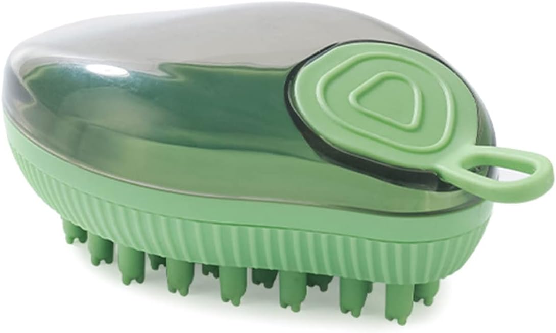 Silicone Pet Bath Brush with Soap Dispenser - Massage & Wash for Cats & Dogs