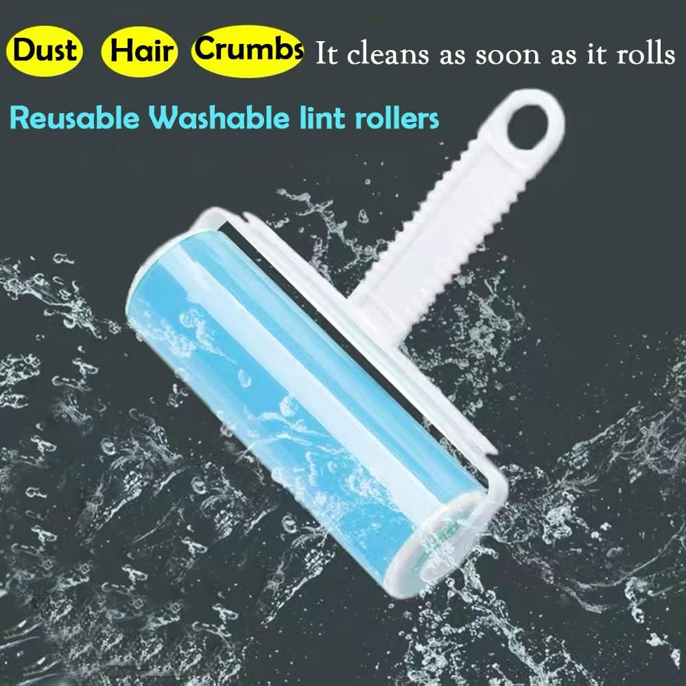 Washable Reusable Lint Roller - Pet Hair Remover with Travel Cover
