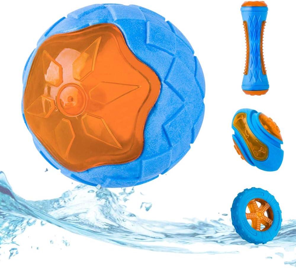 Floating Dog Pool Toy - Squeaky Fetch Toy for Beach & Water Play