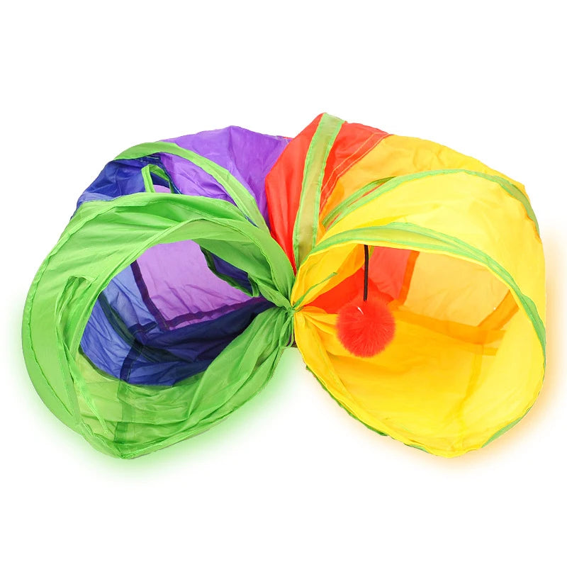 Cat Tunnel Pet Tube Collapsible Play Toy - Indoor & Outdoor