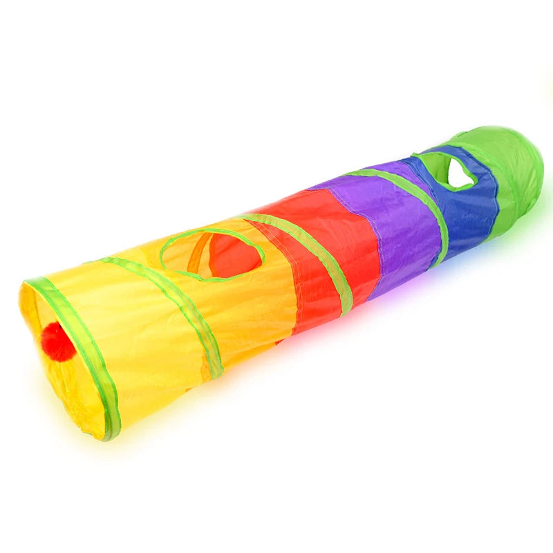 Cat Tunnel Pet Tube Collapsible Play Toy - Indoor & Outdoor