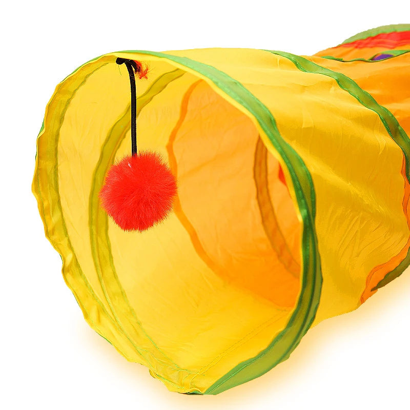 Cat Tunnel Pet Tube Collapsible Play Toy - Indoor & Outdoor