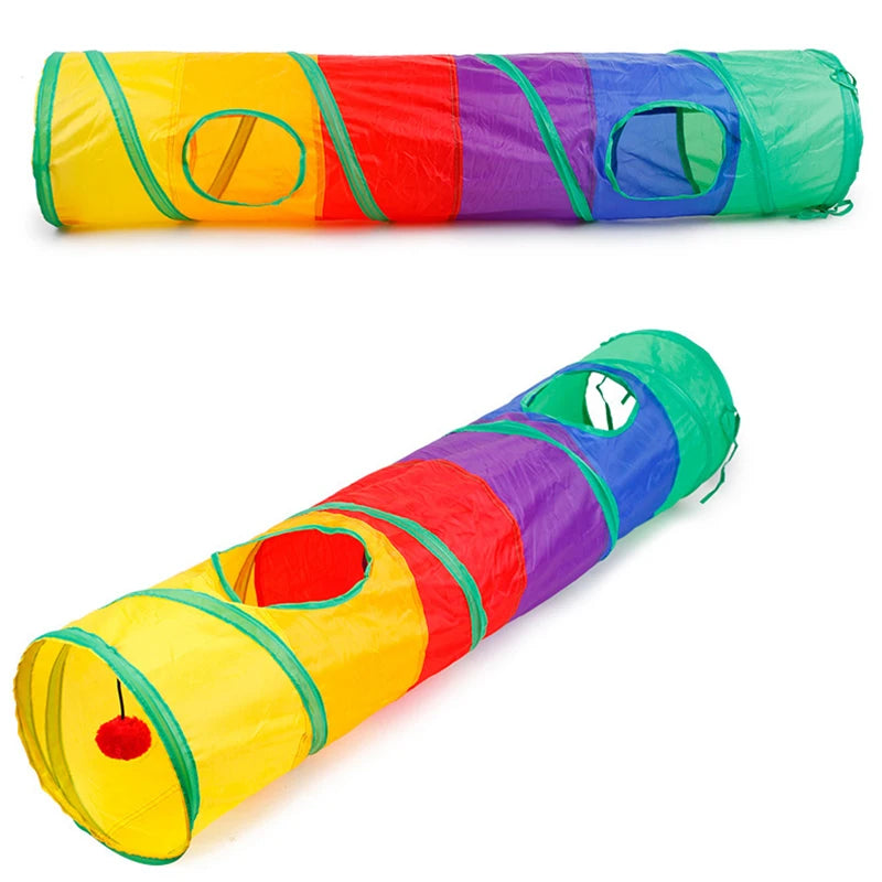 Cat Tunnel Pet Tube Collapsible Play Toy - Indoor & Outdoor