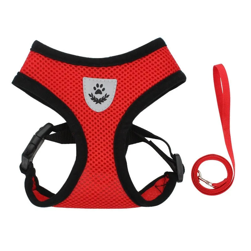 Adjustable Cat & Dog Harness with Leash - Escape Proof Vest