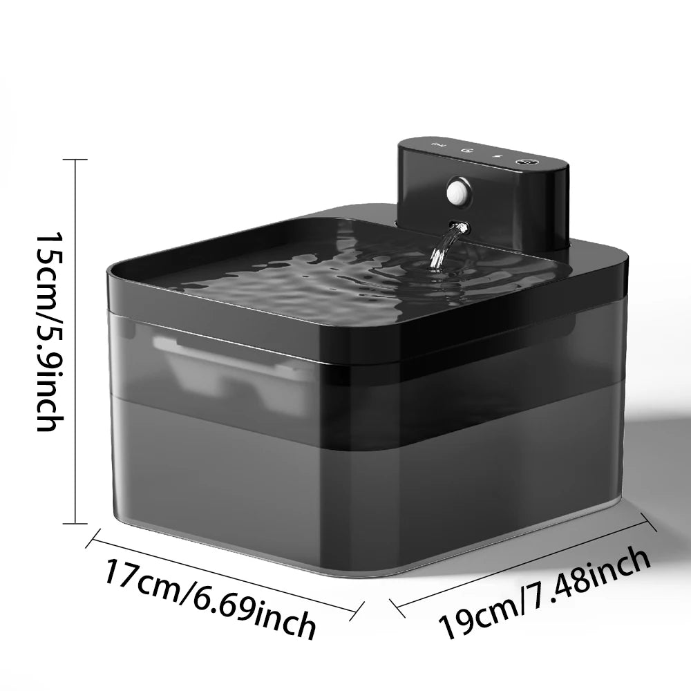 Automatic Cat Water Fountain 2.2L - Wireless Pet Water Dispenser