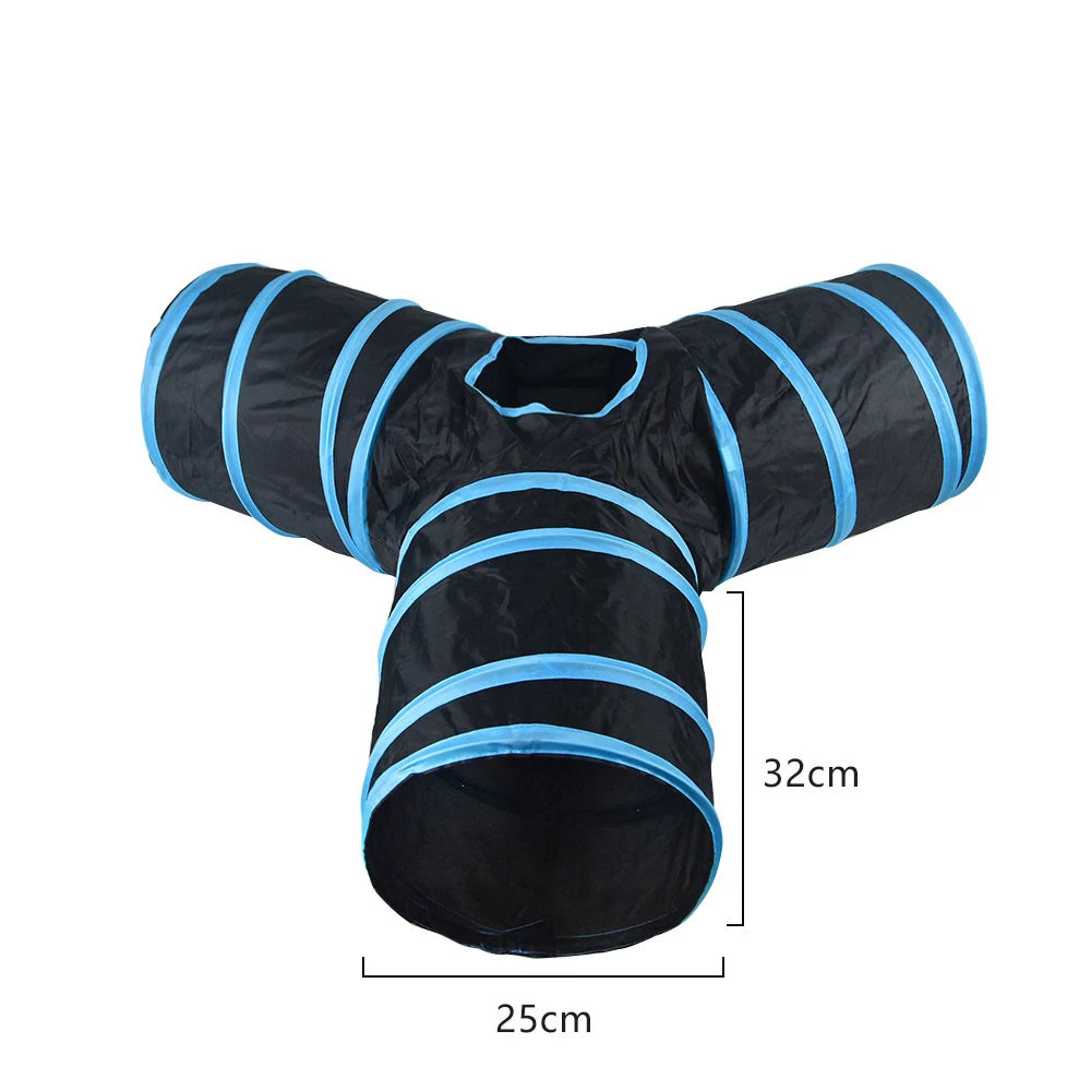 Cat Tunnel Pet Tube Collapsible Play Toy - Indoor & Outdoor