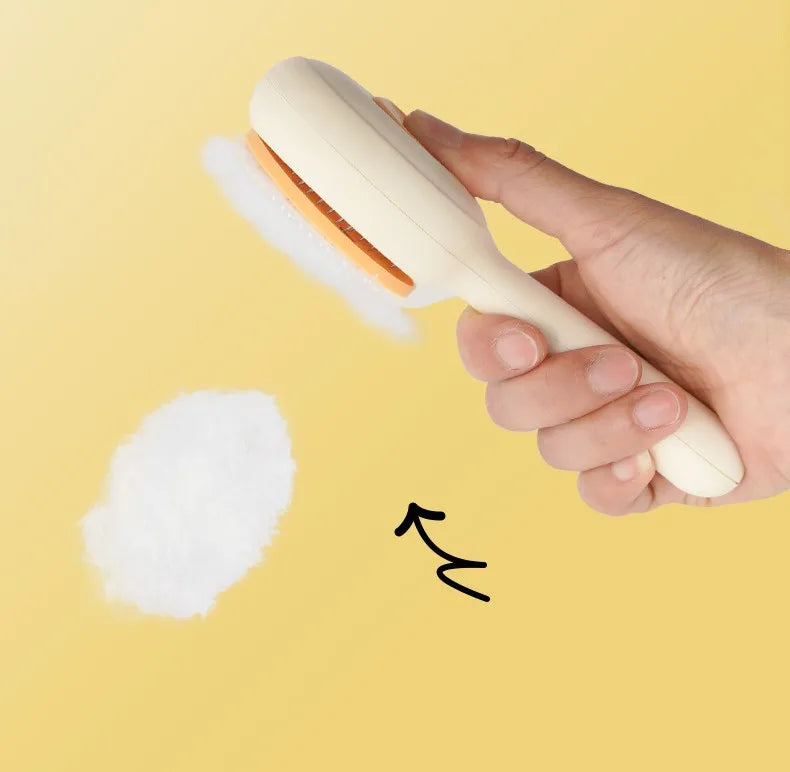 Cat Brush Self-Cleaning Pet Hair Remover - One Click Clean