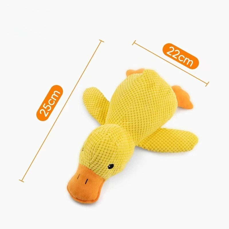 Cat Dog Toys for Aggressive Chewers - Squeaky Duck Plush