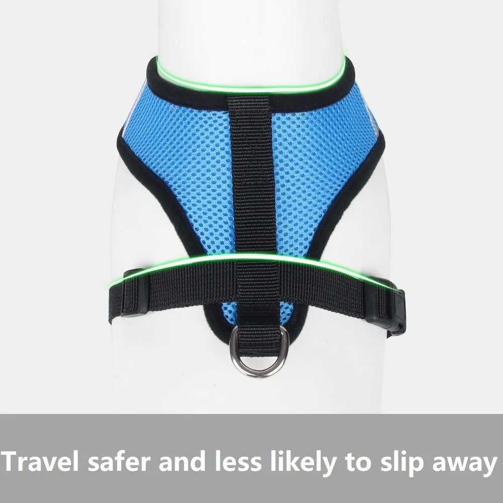 Adjustable Cat & Dog Harness with Leash - Escape Proof Vest