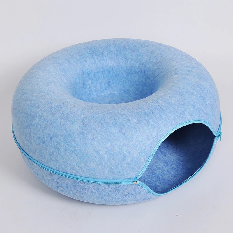 Donut Pet Cat Tunnel Interactive Bed Toy