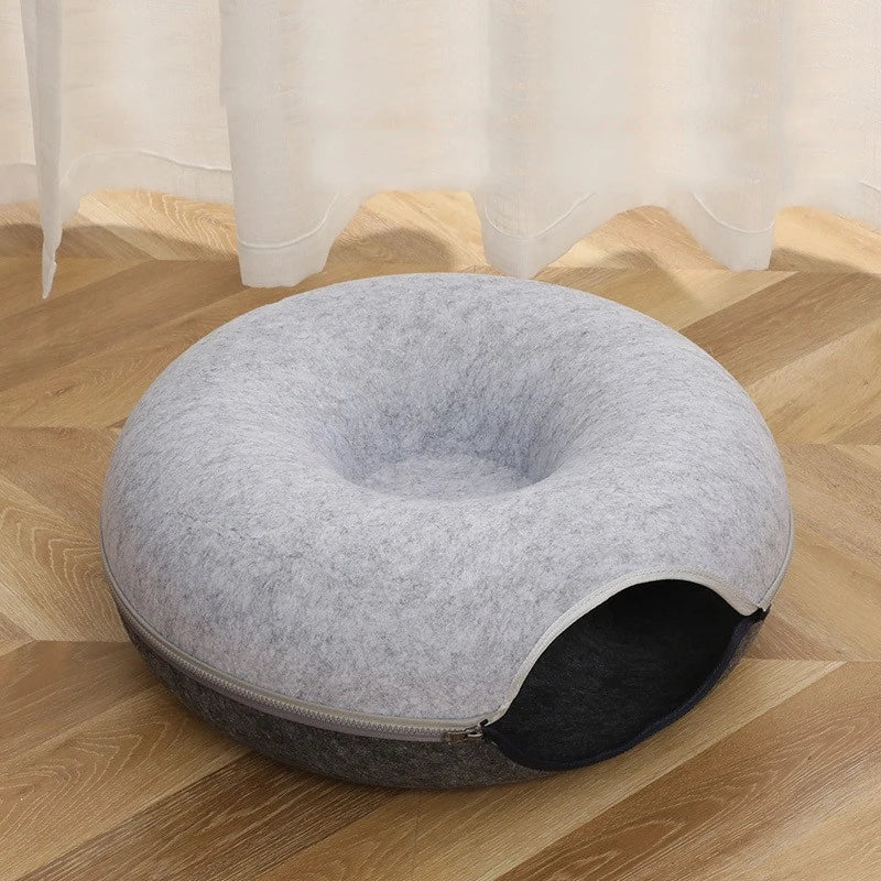 Donut Pet Cat Tunnel Interactive Bed Toy