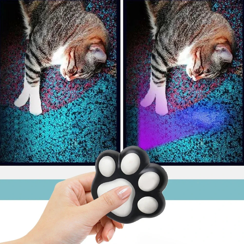 Pet Laser Toy USB Rechargeable - 3 Modes Cat Paw Design