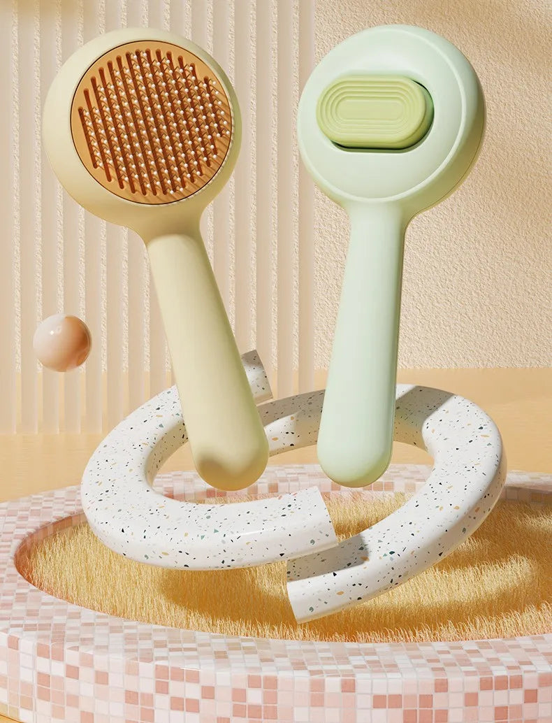 Cat Brush Self-Cleaning Pet Hair Remover - One Click Clean