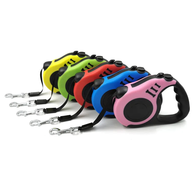 Retractable Dog Leash 3M/5M - Durable One-Hand Brake