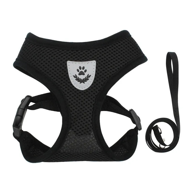 Adjustable Cat & Dog Harness with Leash - Escape Proof Vest