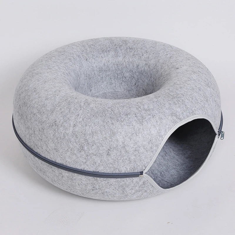 Donut Pet Cat Tunnel Interactive Bed Toy
