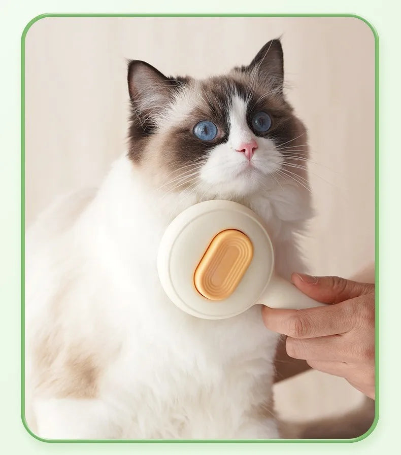 Cat Brush Self-Cleaning Pet Hair Remover - One Click Clean