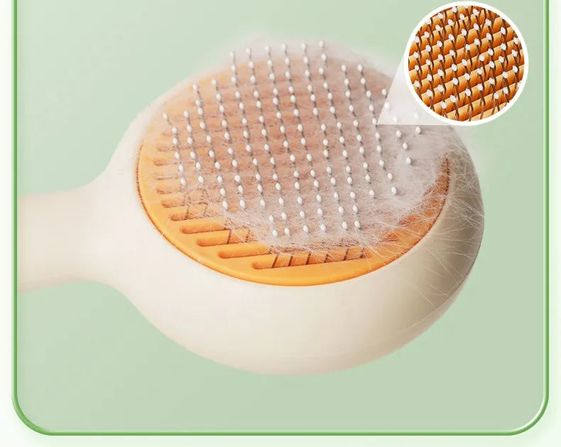 Cat Brush Self-Cleaning Pet Hair Remover - One Click Clean