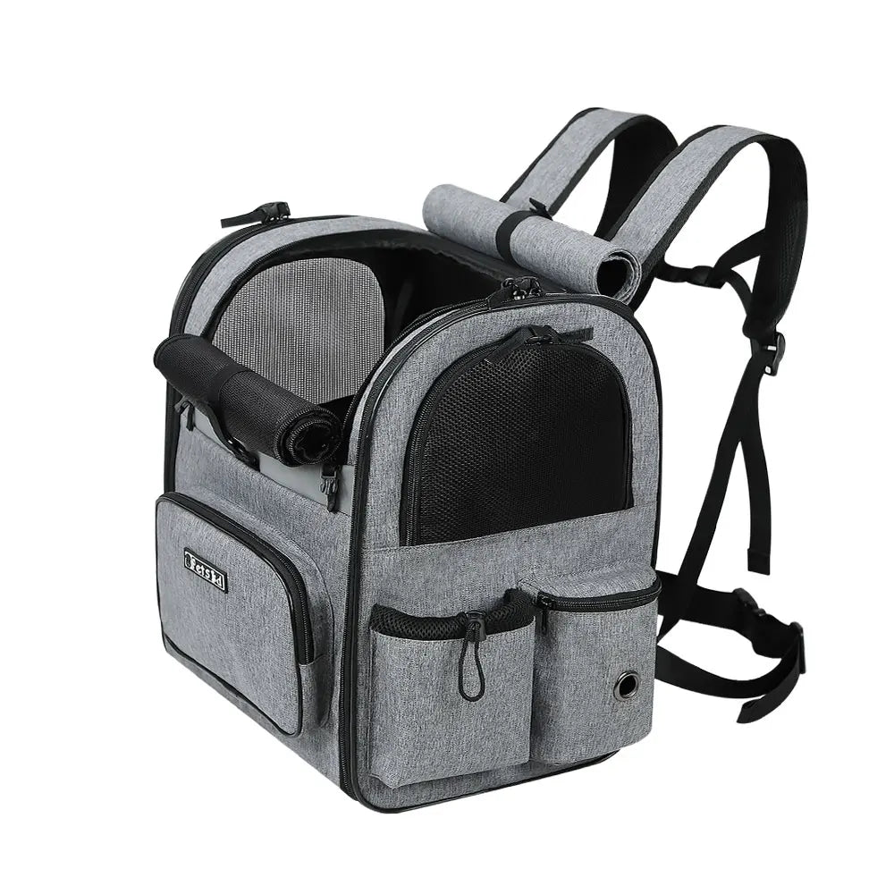 Sturdy Frame Pet Carrier Backpack - Double Shoulder Dog & Cat Travel Bag
