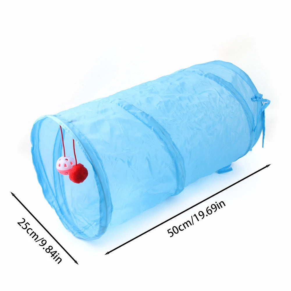 Cat Tunnel Pet Tube Collapsible Play Toy - Indoor & Outdoor