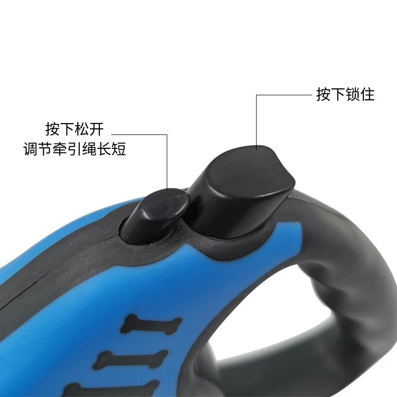 Retractable Dog Leash 3M/5M - Durable One-Hand Brake