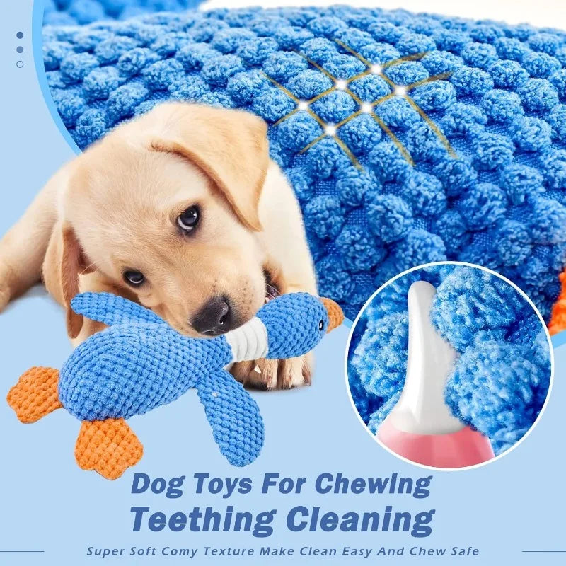 Cat Dog Toys for Aggressive Chewers - Squeaky Duck Plush