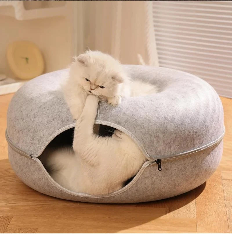 Donut Pet Cat Tunnel Interactive Bed Toy
