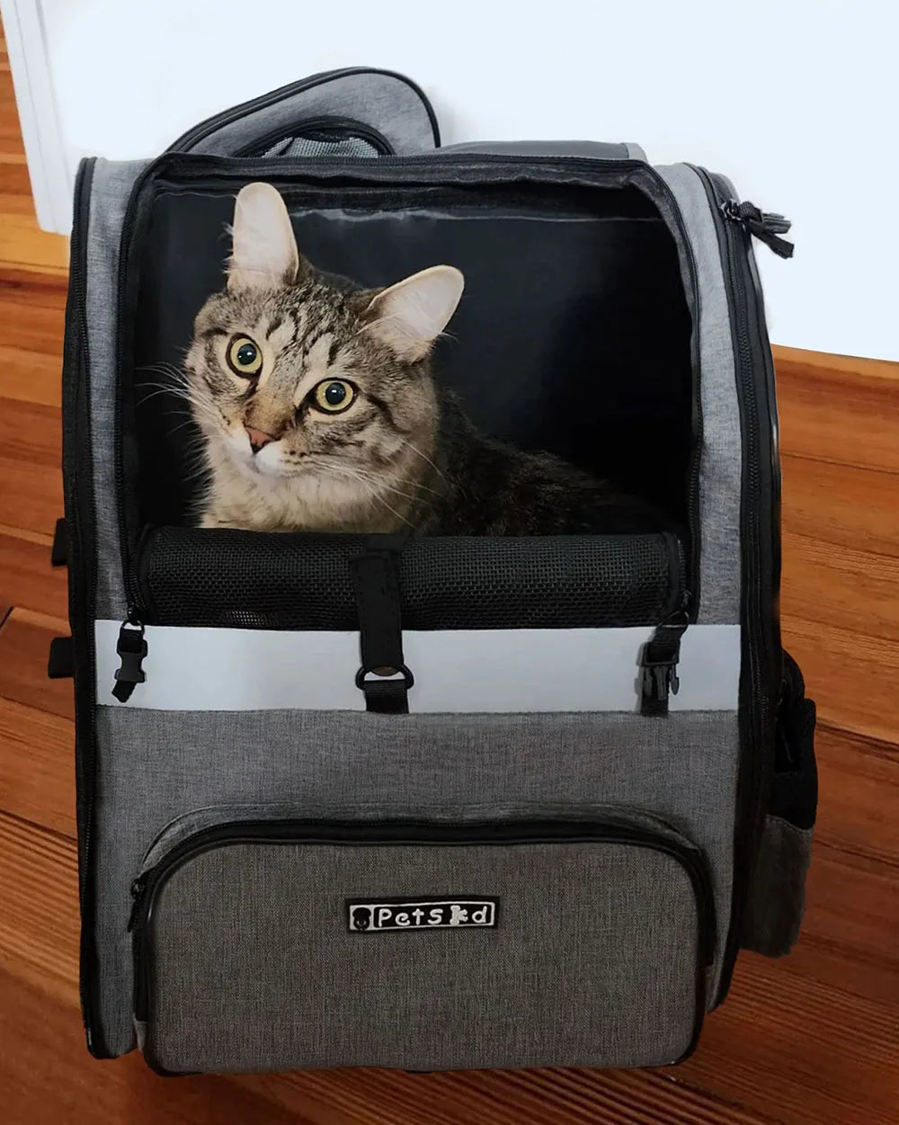Sturdy Frame Pet Carrier Backpack - Double Shoulder Dog & Cat Travel Bag