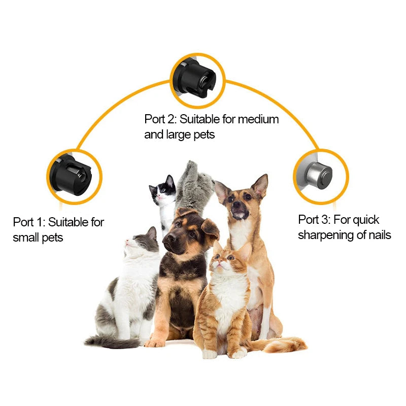 Electric Pet Nail Grinder with LED Light - USB Rechargeable