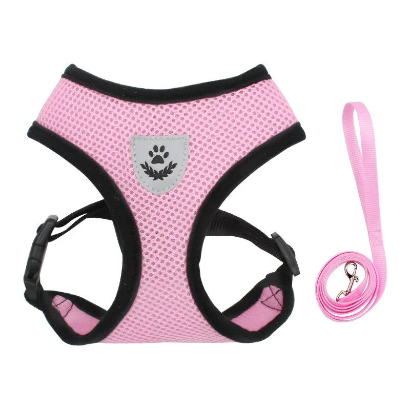 Adjustable Cat & Dog Harness with Leash - Escape Proof Vest