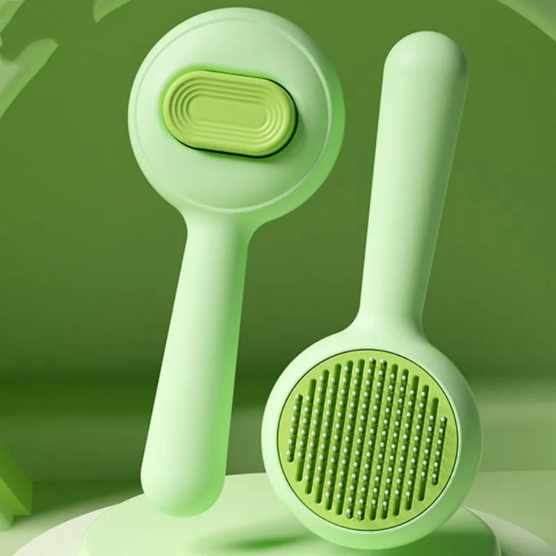 Cat Brush Self-Cleaning Pet Hair Remover - One Click Clean