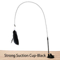Interactive Cat Toy Suction Cup Feather Wand - Hands-Free Play