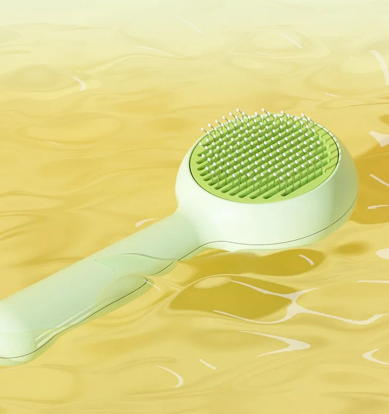 Cat Brush Self-Cleaning Pet Hair Remover - One Click Clean