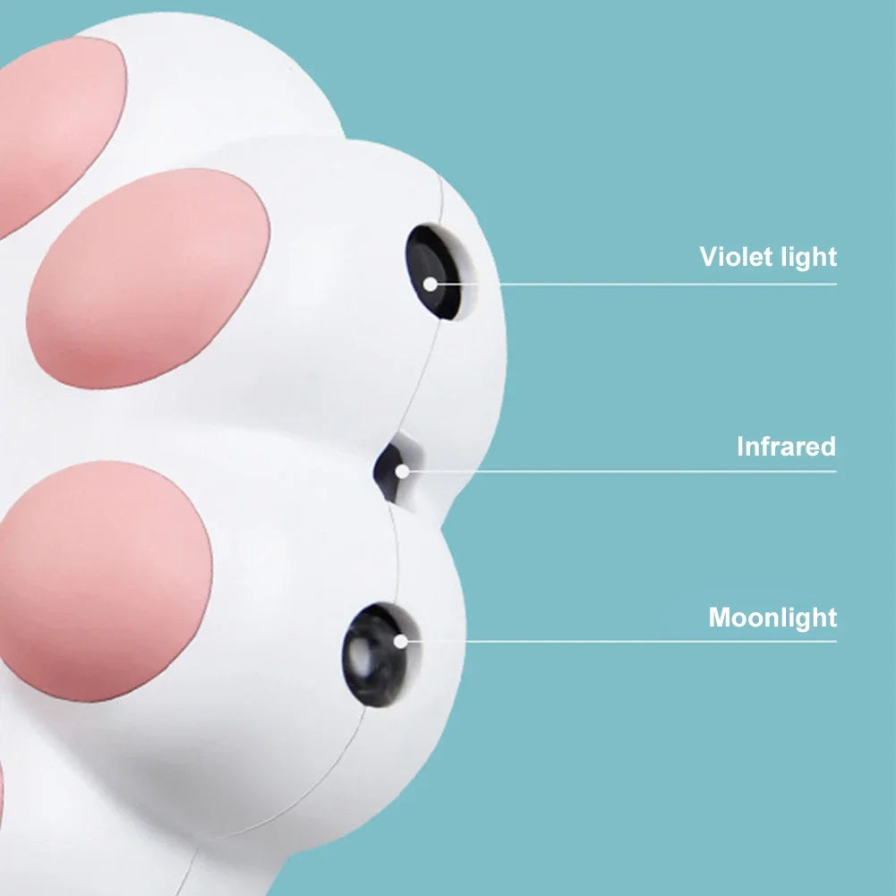 Pet Laser Toy USB Rechargeable - 3 Modes Cat Paw Design