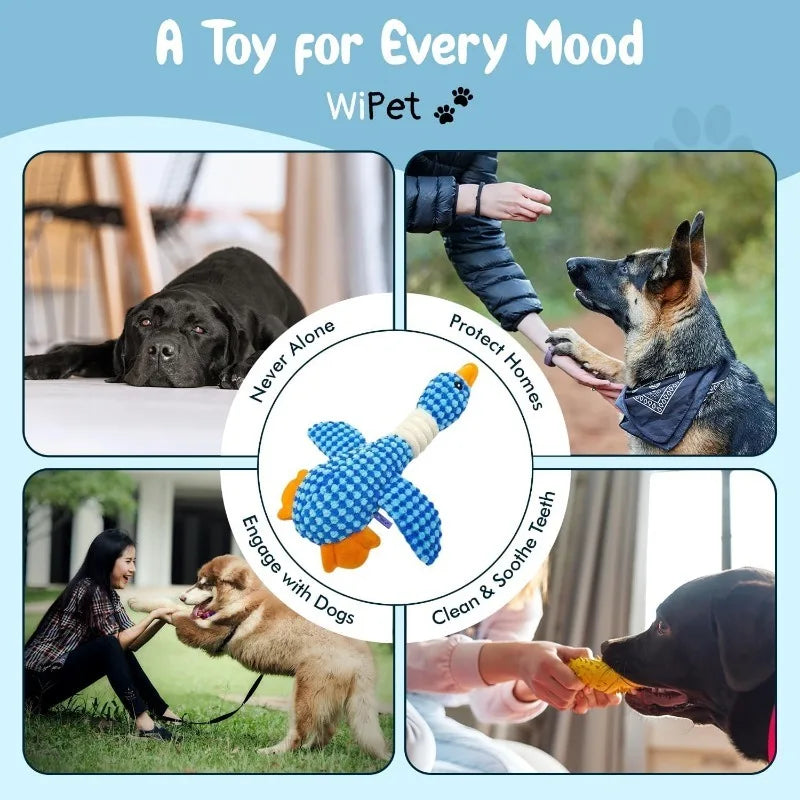 Cat Dog Toys for Aggressive Chewers - Squeaky Duck Plush