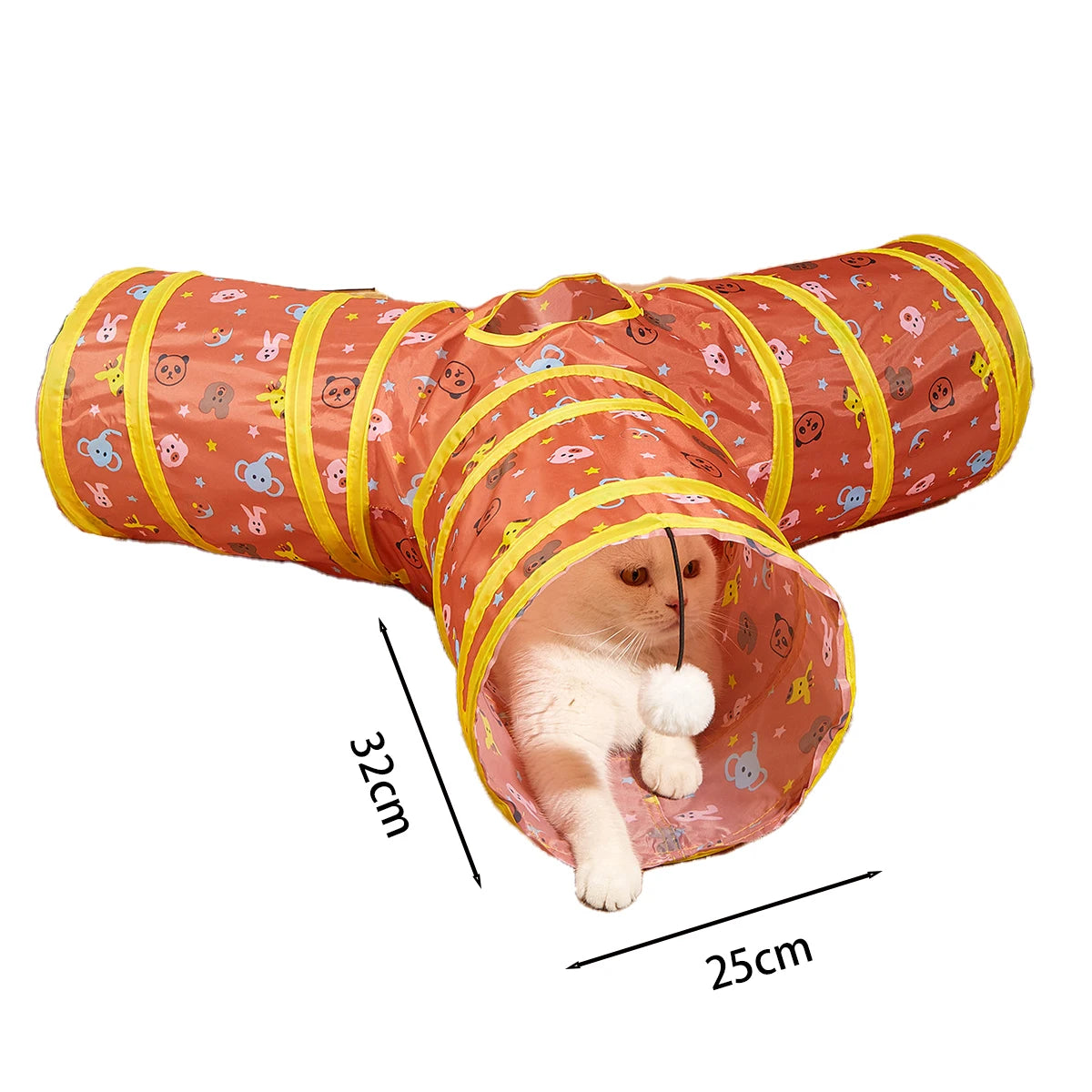 Cat Tunnel Pet Tube Collapsible Play Toy - Indoor & Outdoor